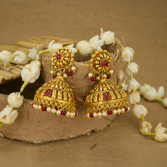 Roohi Jhumki Handcrafted Gold Plated