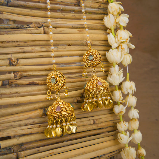 Kanak Jhumki Handcrafted Gold Plated