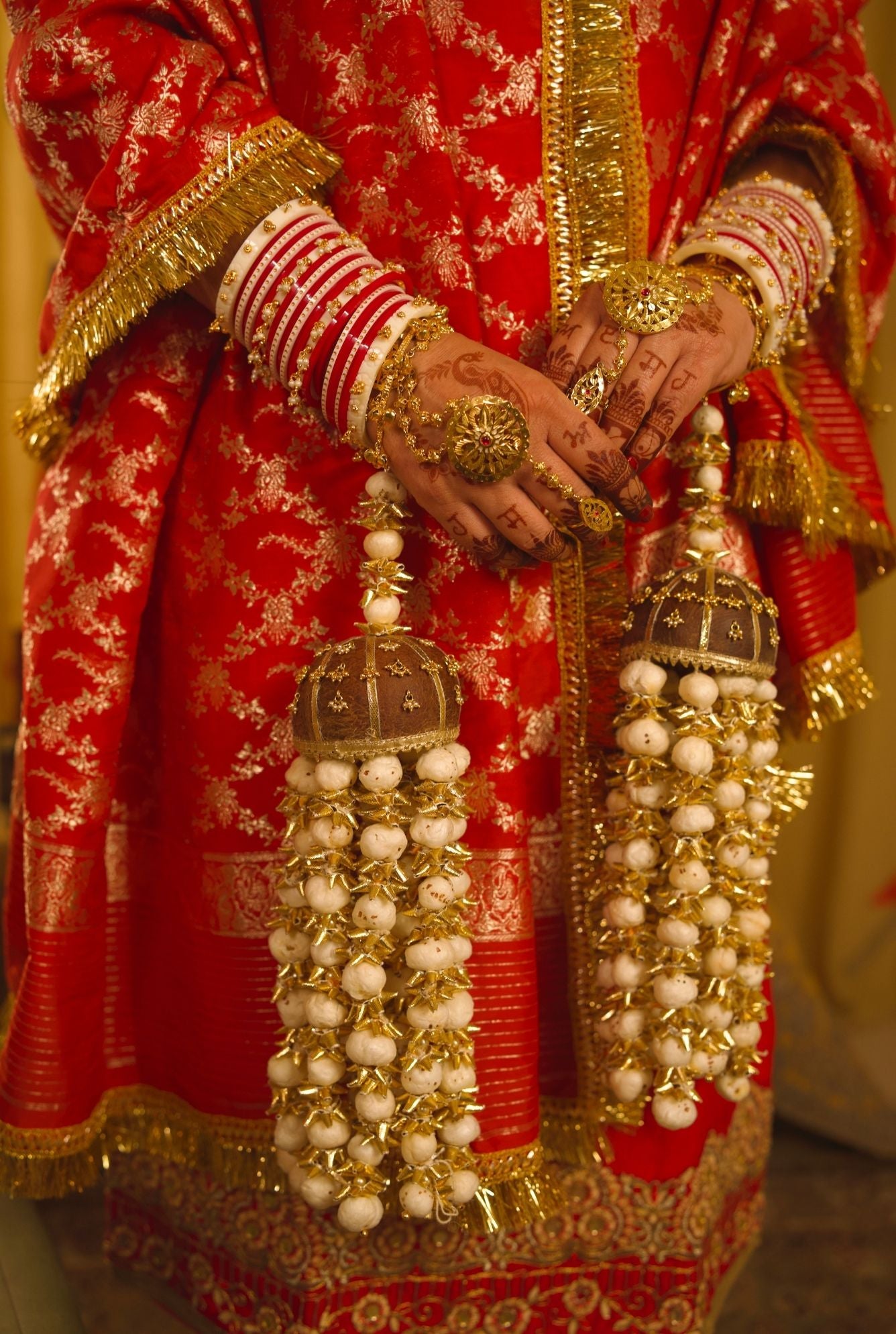 Heer Traditional Coconut Kalira With Gold Plated Ghungroo Bangle Embellesh with Fox Nuts