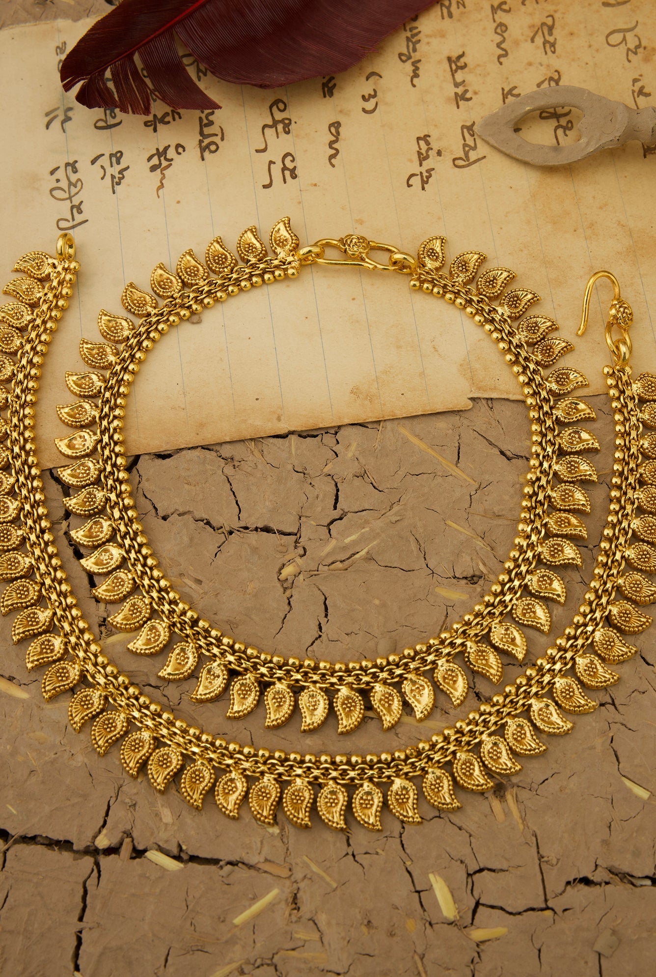 Noor Payal Handcrafted Gold Plted