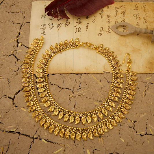 Noora Payal Handcrafted Gold Plated