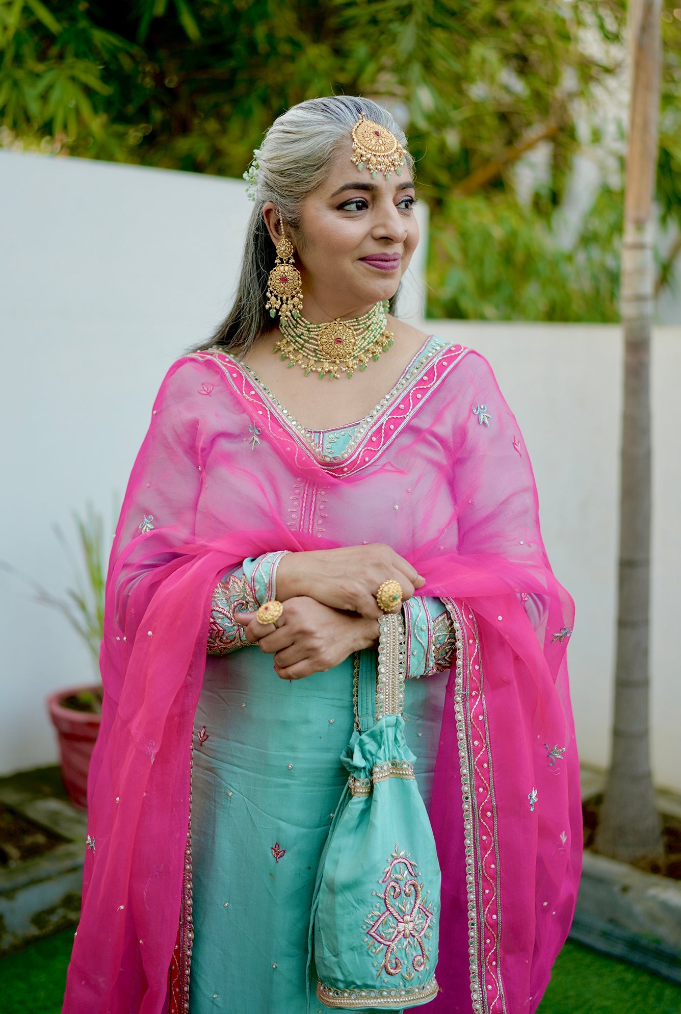 Parizad choker Earing Tikka Handcrafted Gold Plated