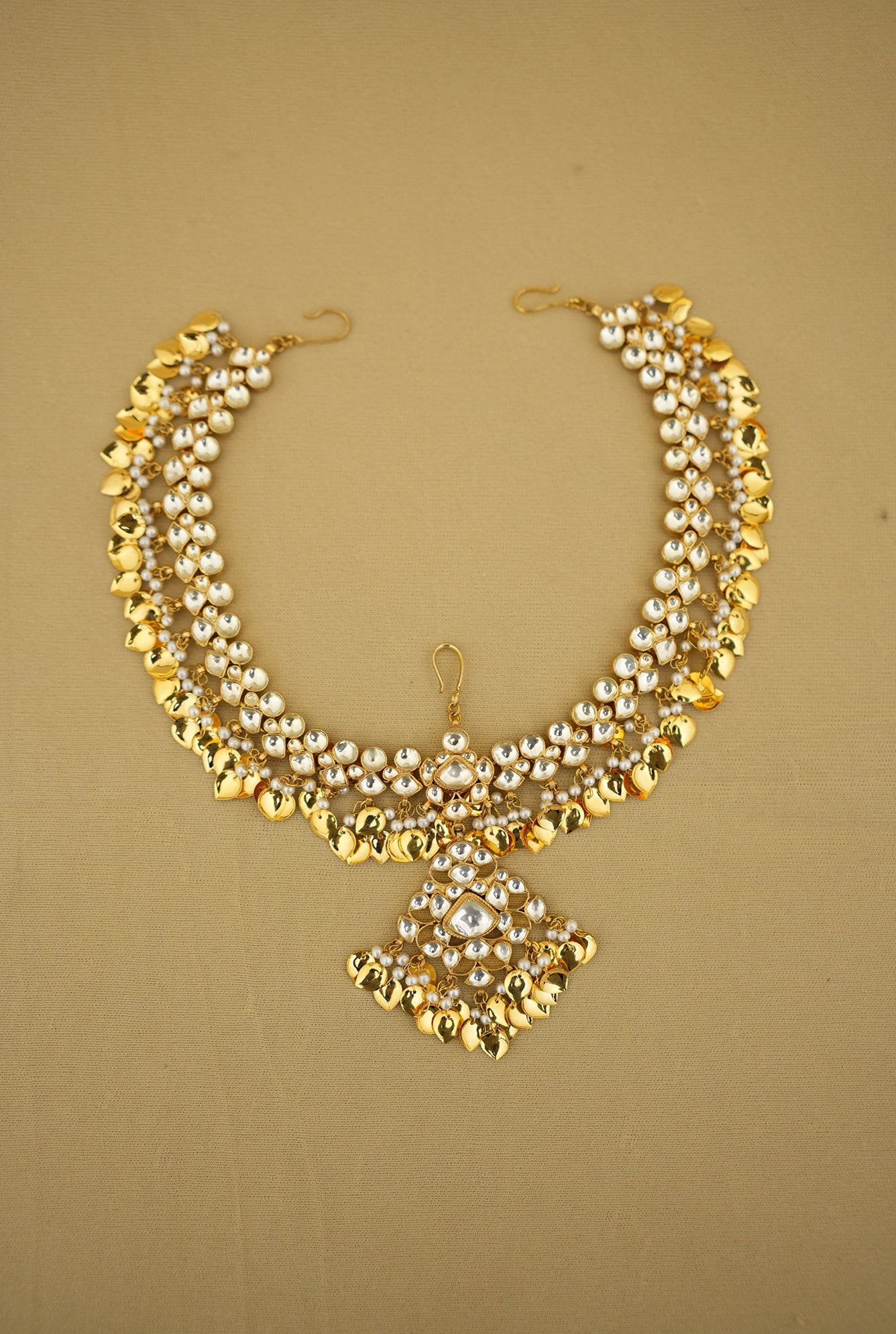 Anura Kundan  Matha Patti Handcrafted Gold Plated