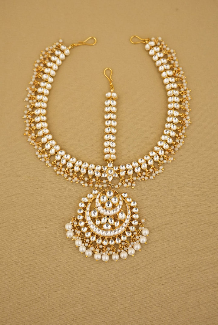 Chand  Kundan  Matha Patti Handcrafted Gold Plated