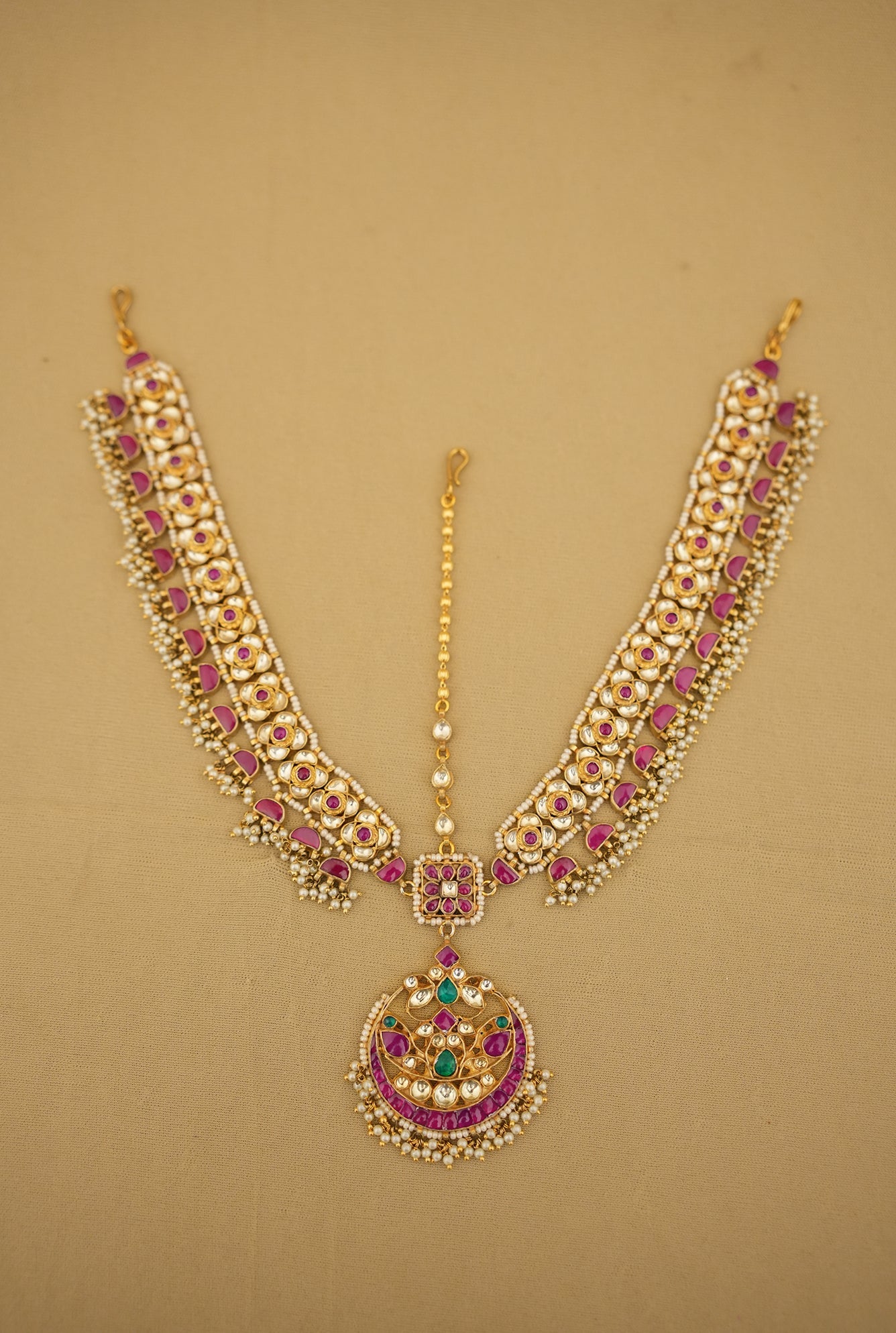 Pavi  Kundan  Matha Patti Handcrafted Gold Plated