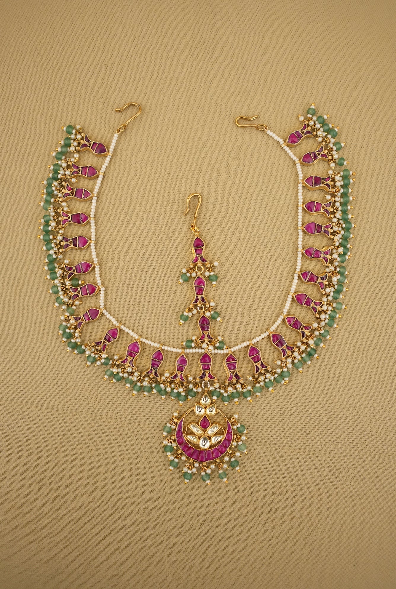 Aabha  Kundan  Matha Patti Handcrafted Gold Plated