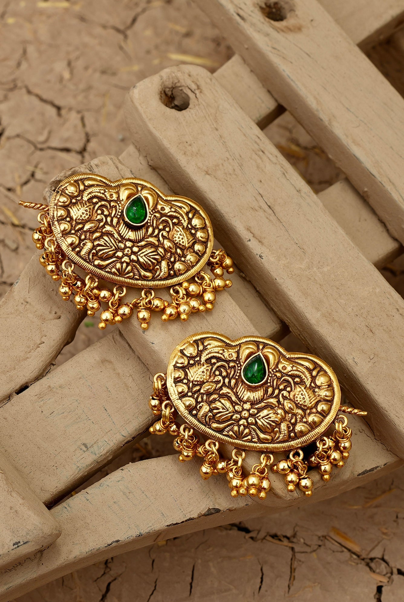Noora  Clips Handcrafted Gold Plated