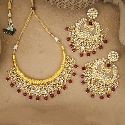Riya Hasli set Handcrafted Gold Plated