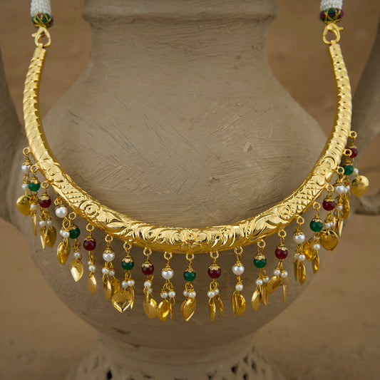 Isha Hasli set Handcrafted Gold Plated