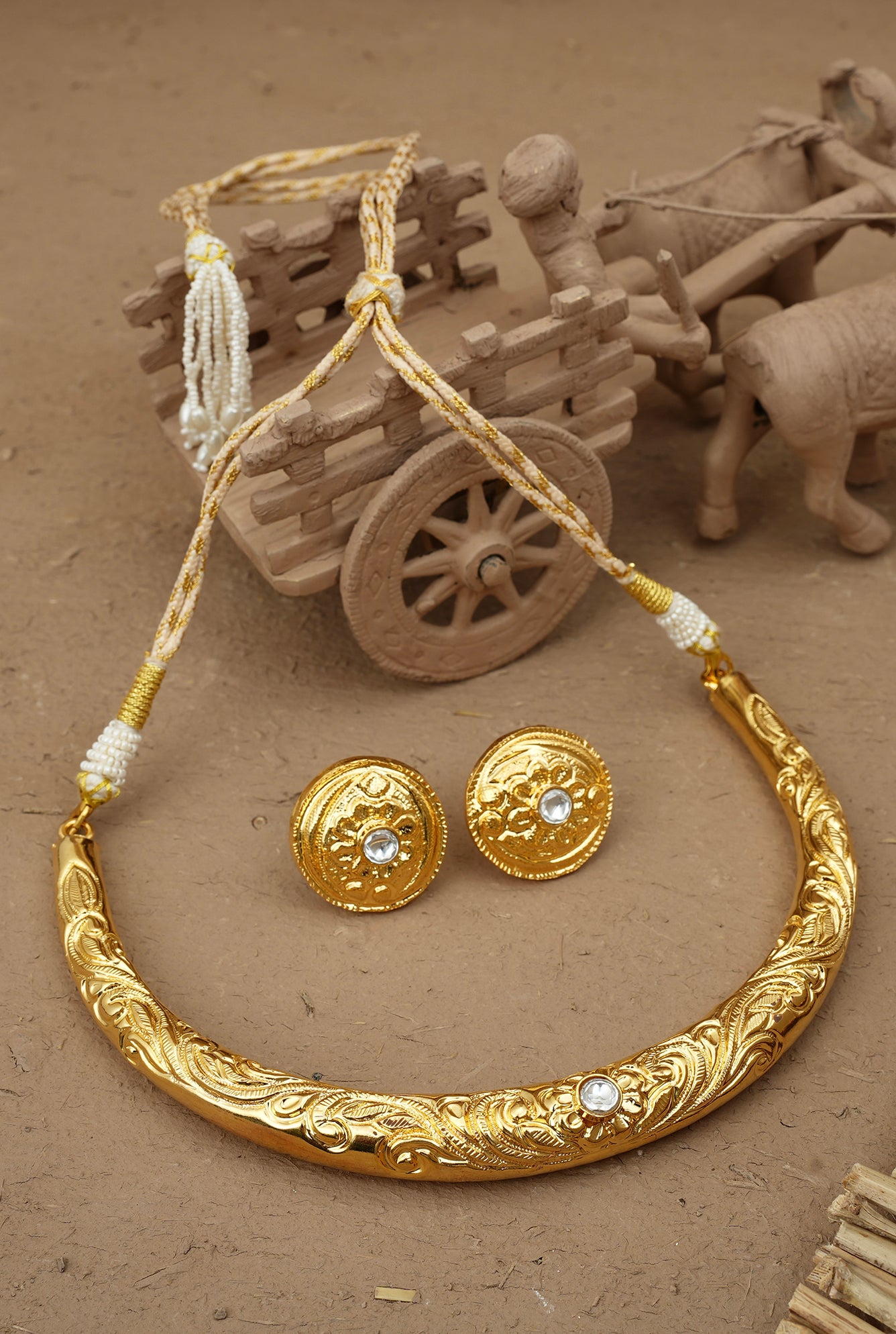 Falak Hasli set Handcrafted Gold Plated
