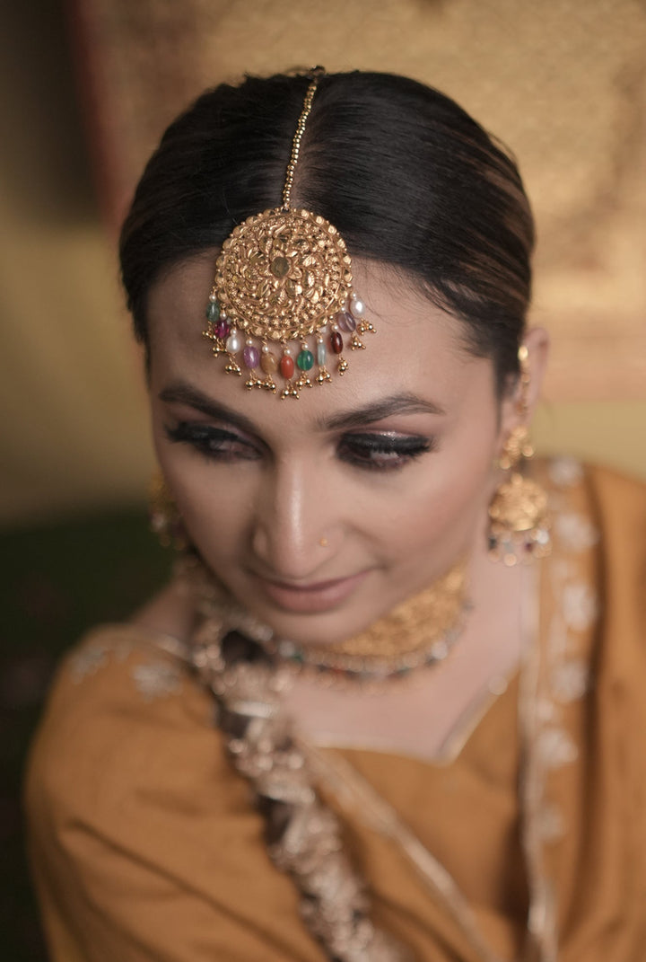 Ruchi choker Earing Tikka Handcrafted Gold Plated