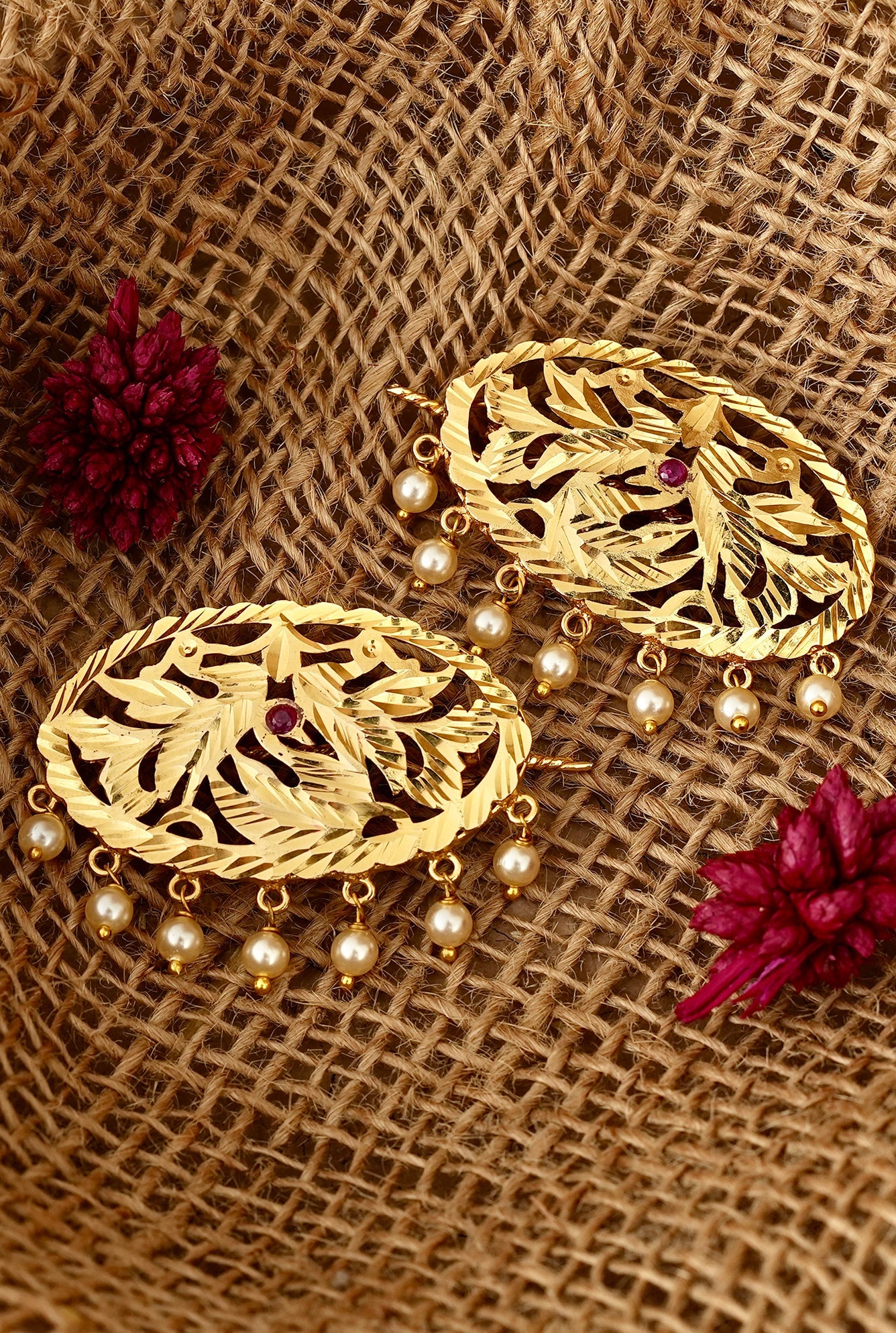 Bhavi Clips Handcrafted Gold Plated