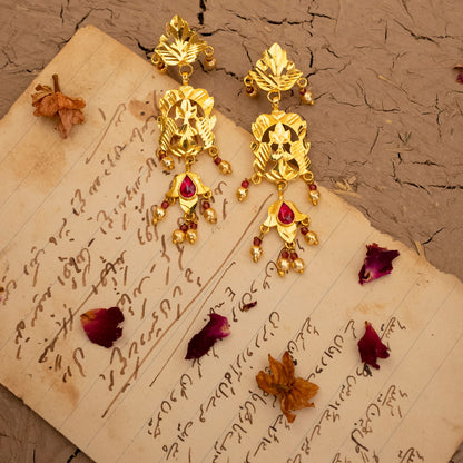 Khushboo Set Choker Earings Handcrafted Gold Plated
