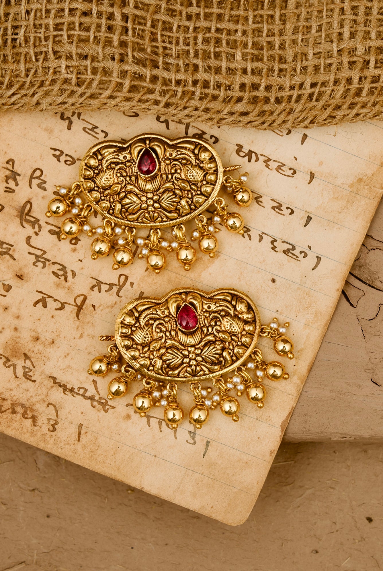 Jaismin Clips Handcrafted Gold Plated