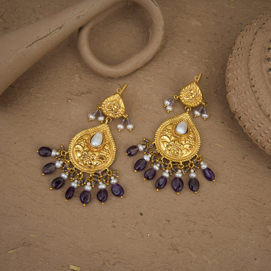 Chand Earrings Handcrafted Gold Plated