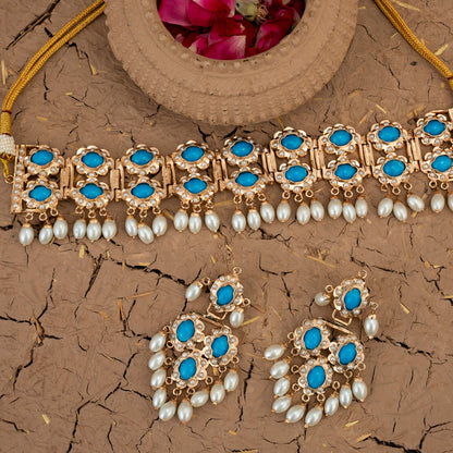 Celestial Bloom Punjabi Necklace with Refined Elegance
