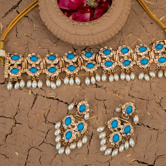 Celestial Bloom Punjabi Necklace with Refined Elegance