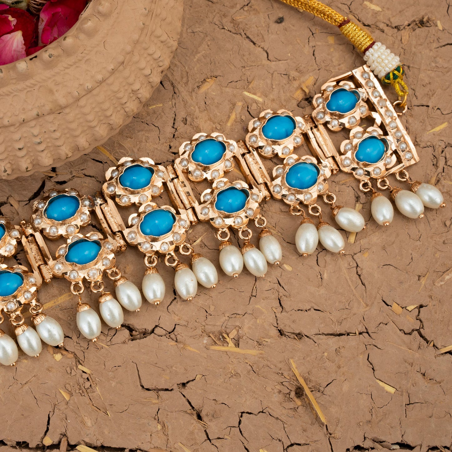 Celestial Bloom Punjabi Necklace with Refined Elegance