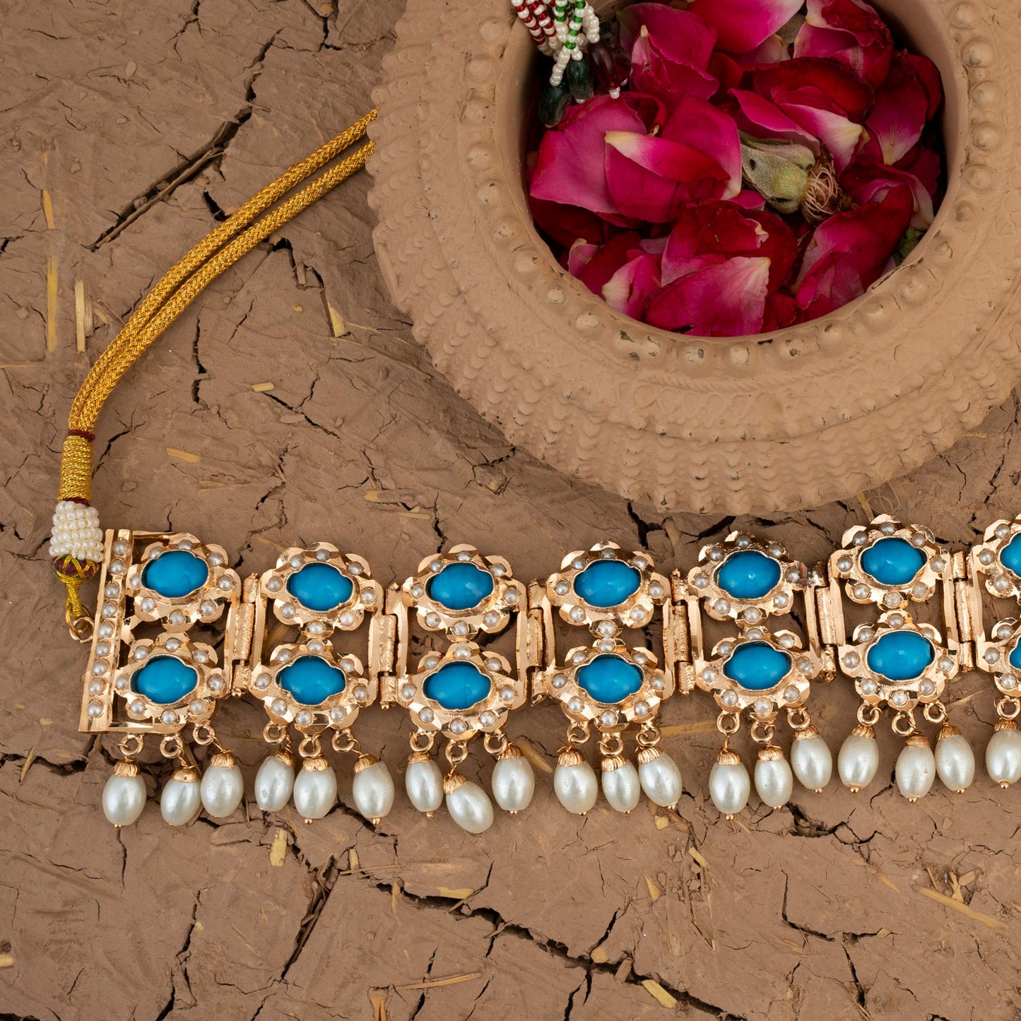 Celestial Bloom Punjabi Necklace with Refined Elegance