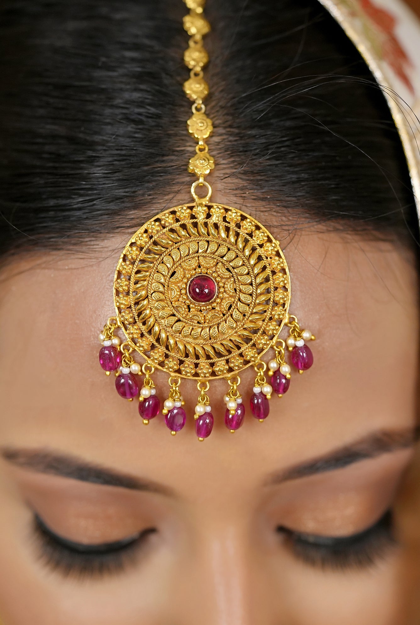 Noora  Necklace Earing Tika Handcrafted Gold Plated