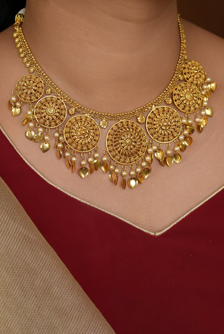Swarn Necklace Earing Tika Handcrafted Gold Plated