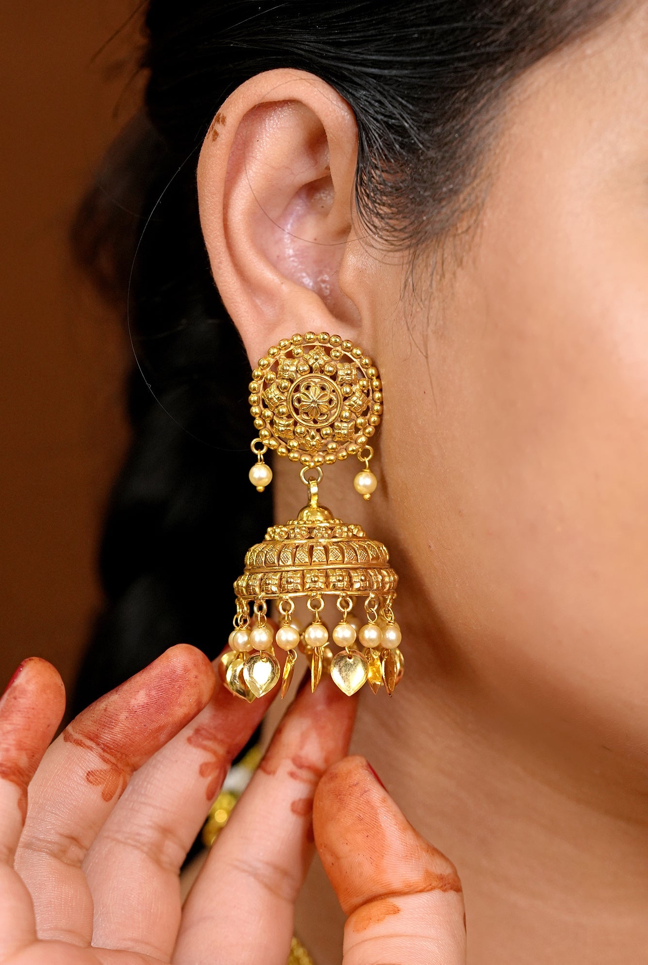 Irum Jhumki Handcrafted Gold Plated