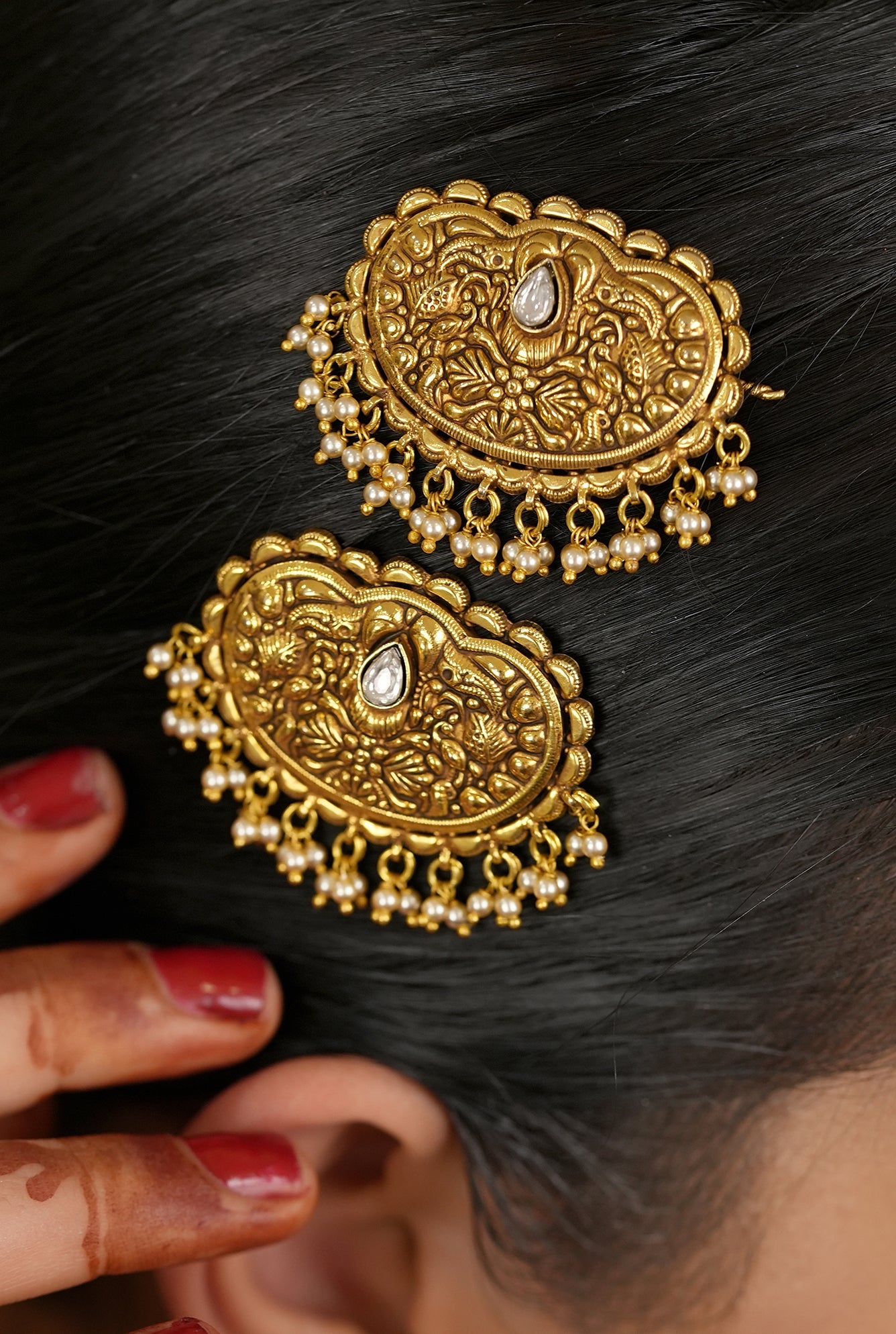 Zoya Clips Handcrafted Gold Plated