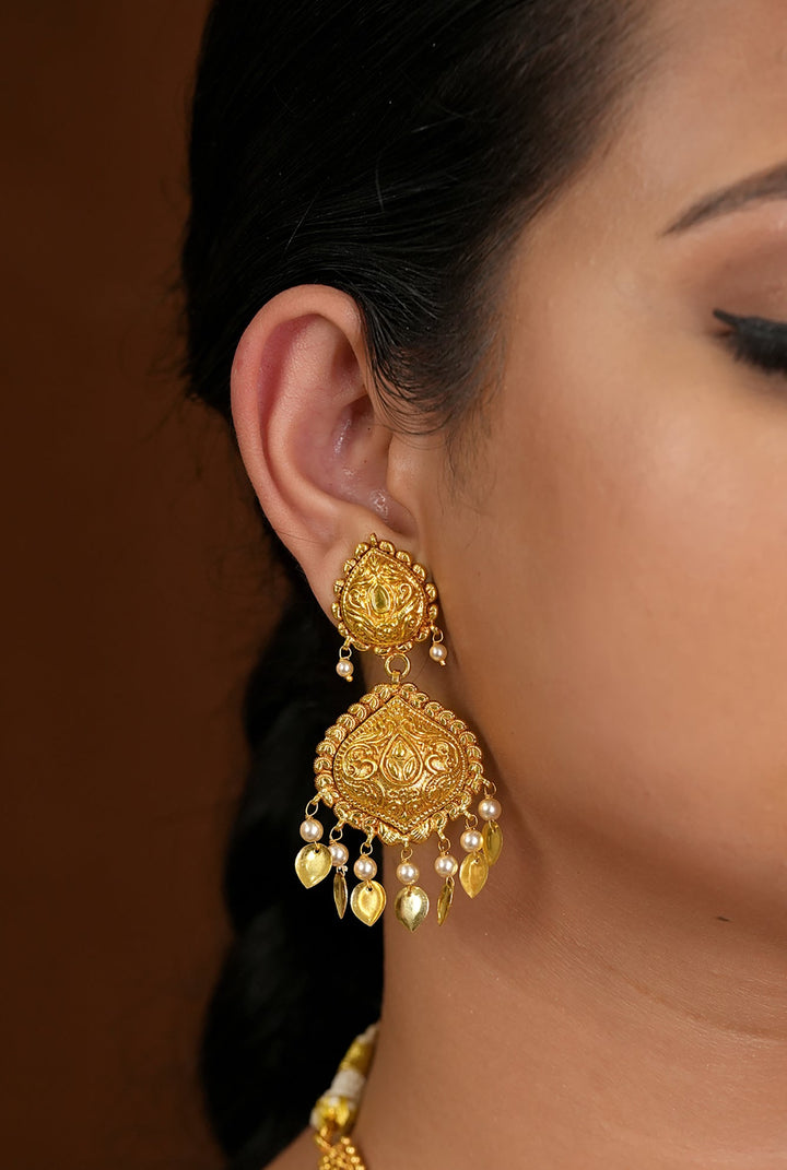 Parizad Earing Handcrafted Gold Plated