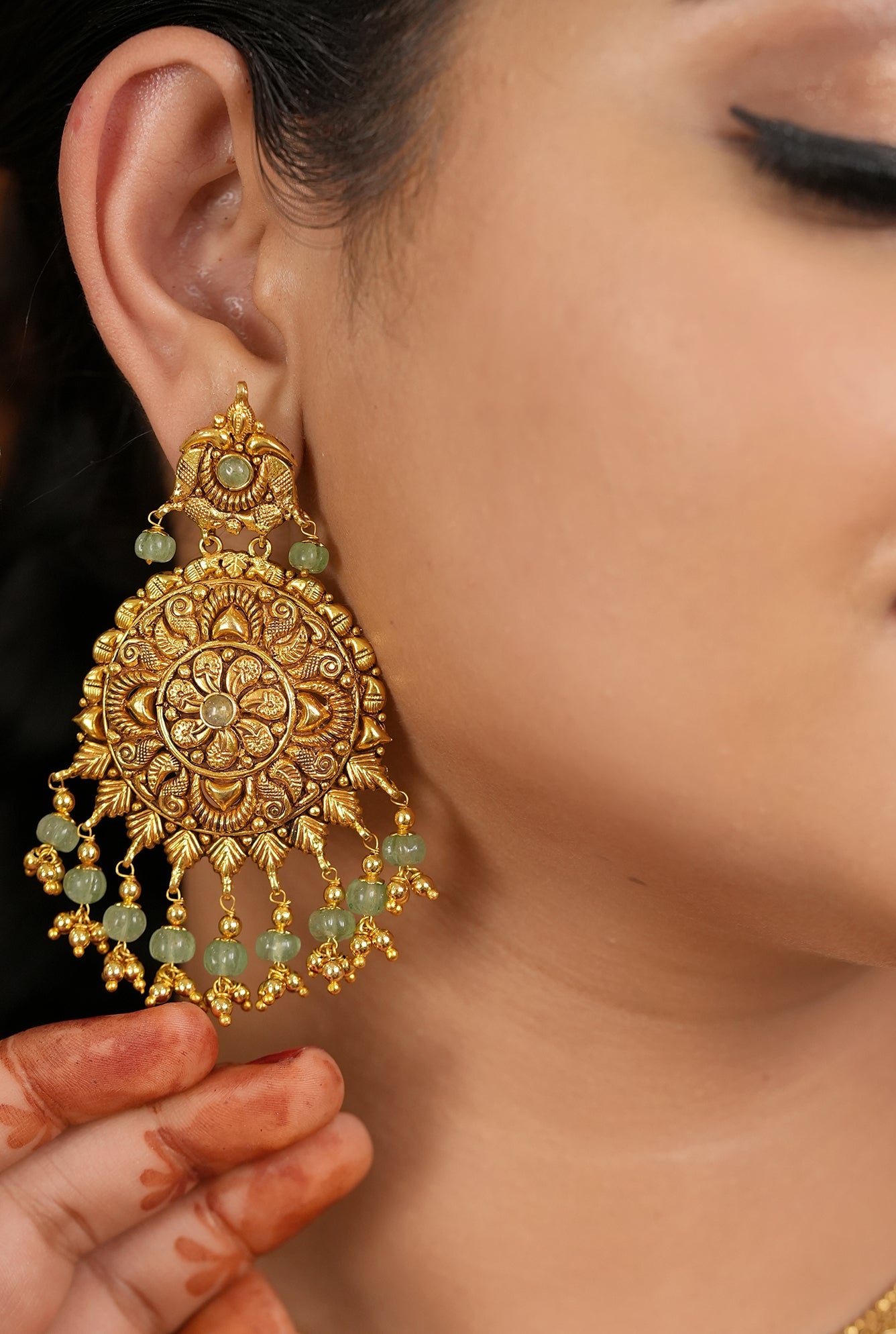Nazakat Earing Handcrafted Gold Plated