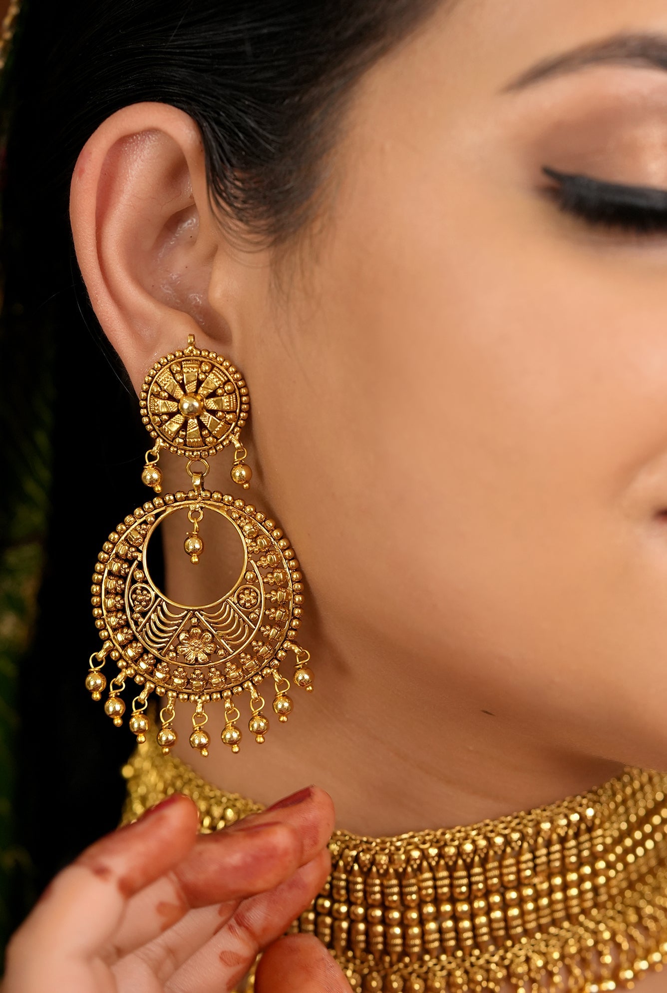 Zarina Earing Handcrafted Gold Plated