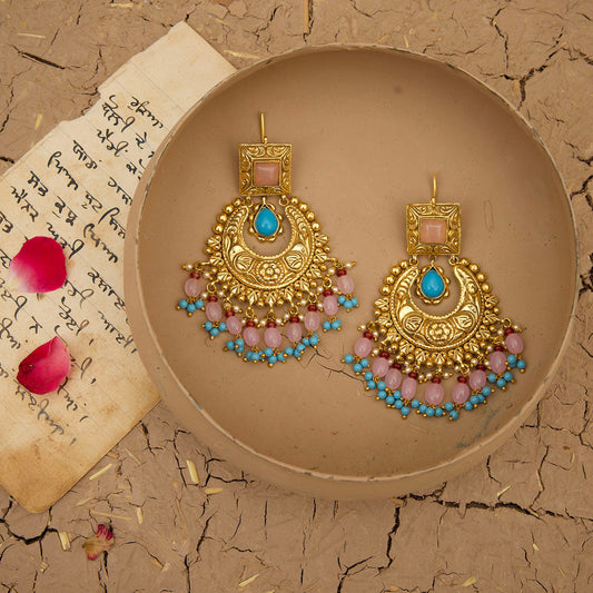 Jaismin  Earrings Handcrafted Gold Plated