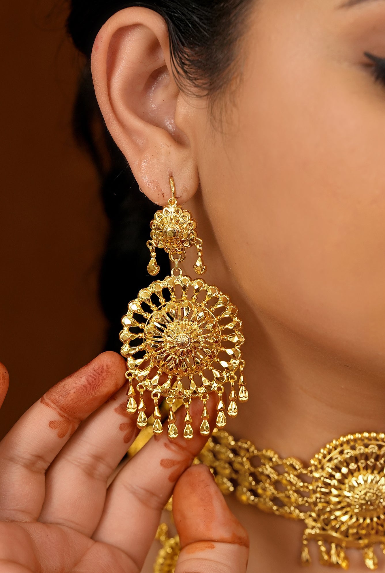SItara Earing Handcrafted Gold Plated