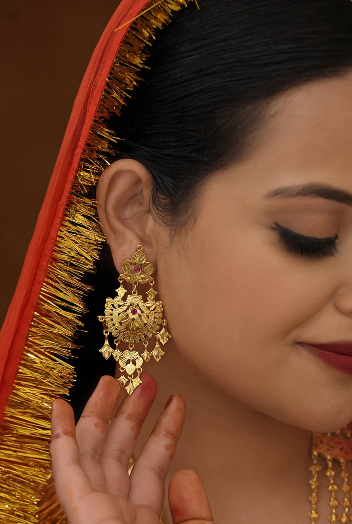 Ruchi Earing Handcrafted Gold Plated