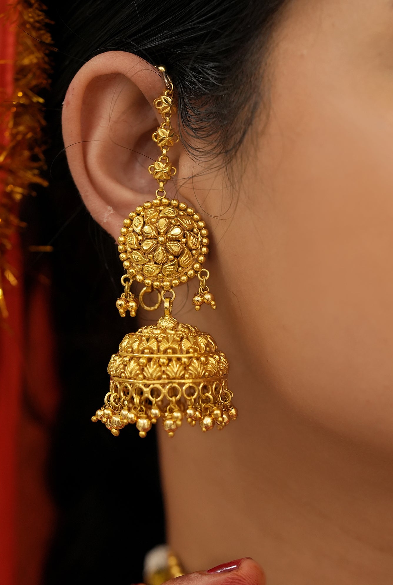 Inaya  choker Earing Tikka Handcrafted Gold Plated