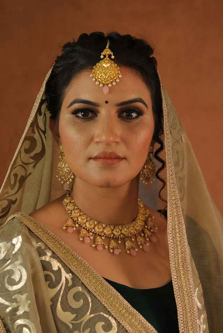 Tara Necklace Earing Tika Handcrafted Gold Plated